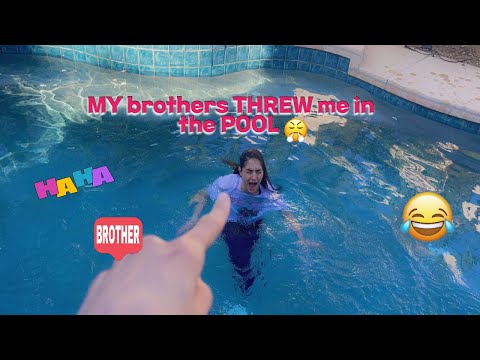 MY BROTHERS THREW ME IN THE POOL! (TIKTOK CHALLENGE)