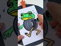 DIY Magic Color-Changing Card! 🐸✨ Easy Paper Craft Illusion #kidscrafts #helpmemakethismakesense