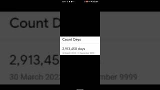 Only 2,913,450 Day's To Go Until December 31st 9999 (Countdown To December 31st 9999) #260