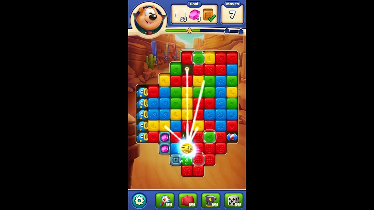 Toon Blast Level 9806 - NO BOOSTERS 🐻🐺🐱 | SKILLGAMING ✔️