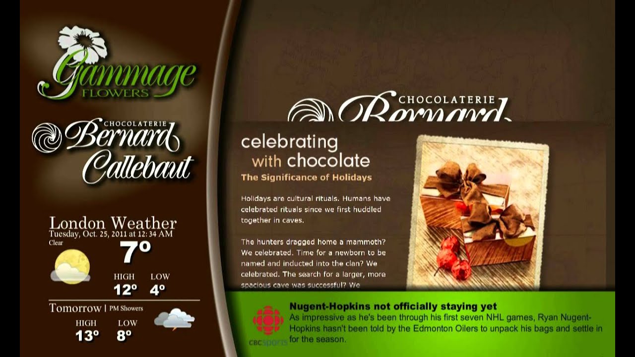 Hyperion Digital Signage Gammage Flowers & Bernard Callebaut campaign