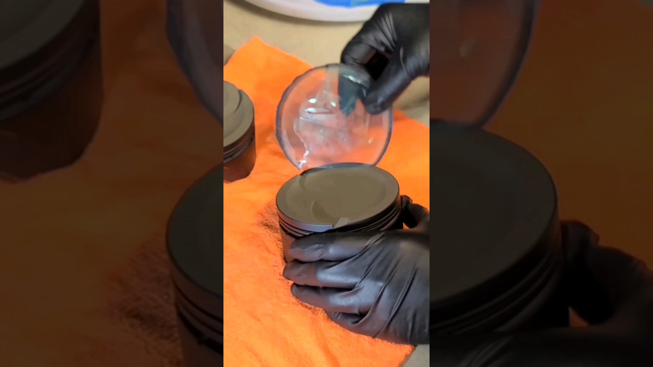 Ceramic and Micro Slick Piston Coating #ceramic #ceramiccoating #pistons #microslick #cerakote