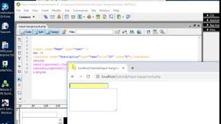 how to make input backgound color and textarea background color no more coding