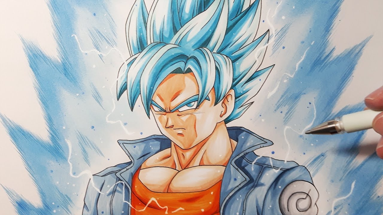 How To Color Goku Super Saiyan BLUE Coloring and Aura