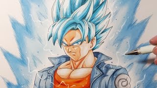 How To Color Goku Super Saiyan BLUE - Coloring and Aura Tutorial screenshot 5