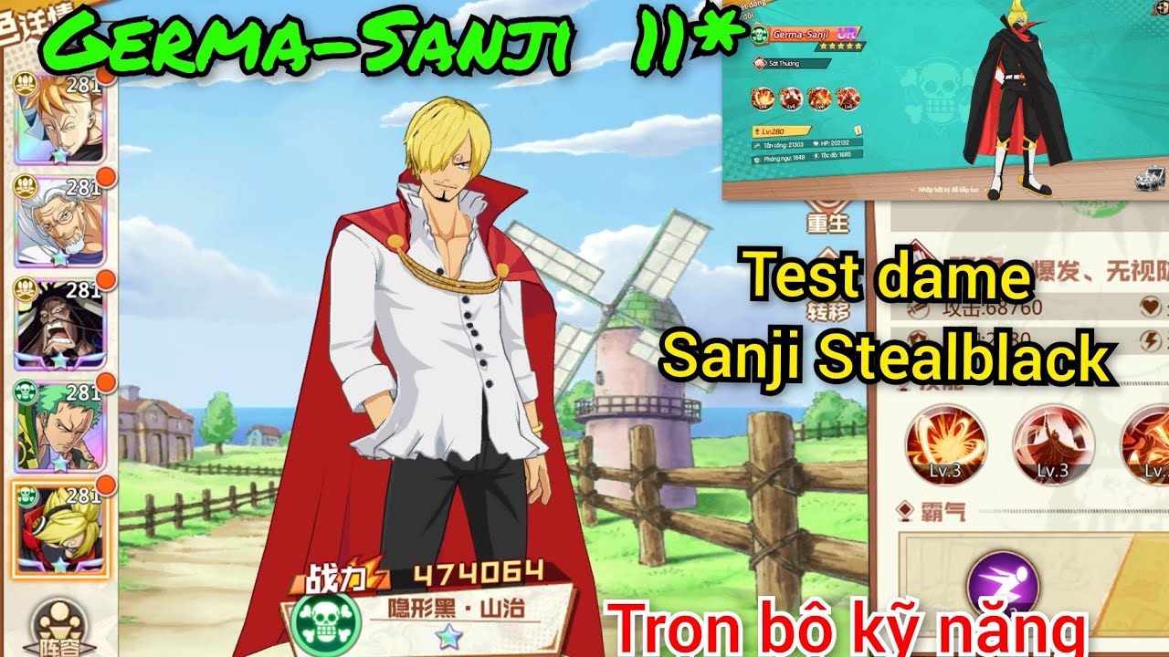 Kho báu truyền thuyết: Review Germa Sanji test dame tướng 11* #kbtt # ...