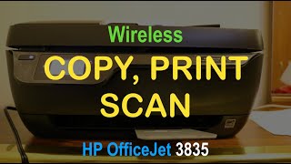 How To Copy Print Scan With Hp Officejet 3835 All In One Printer Review Youtube