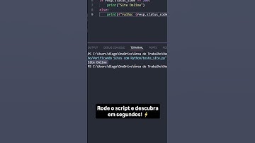 Teste sites com Python em segundos | #shorts
