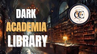 4K Dark Academia TV Art | Moody Vintage Library Oil Painting | Ambient Background