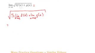 Basic Limit Laws - Worked Example #4
