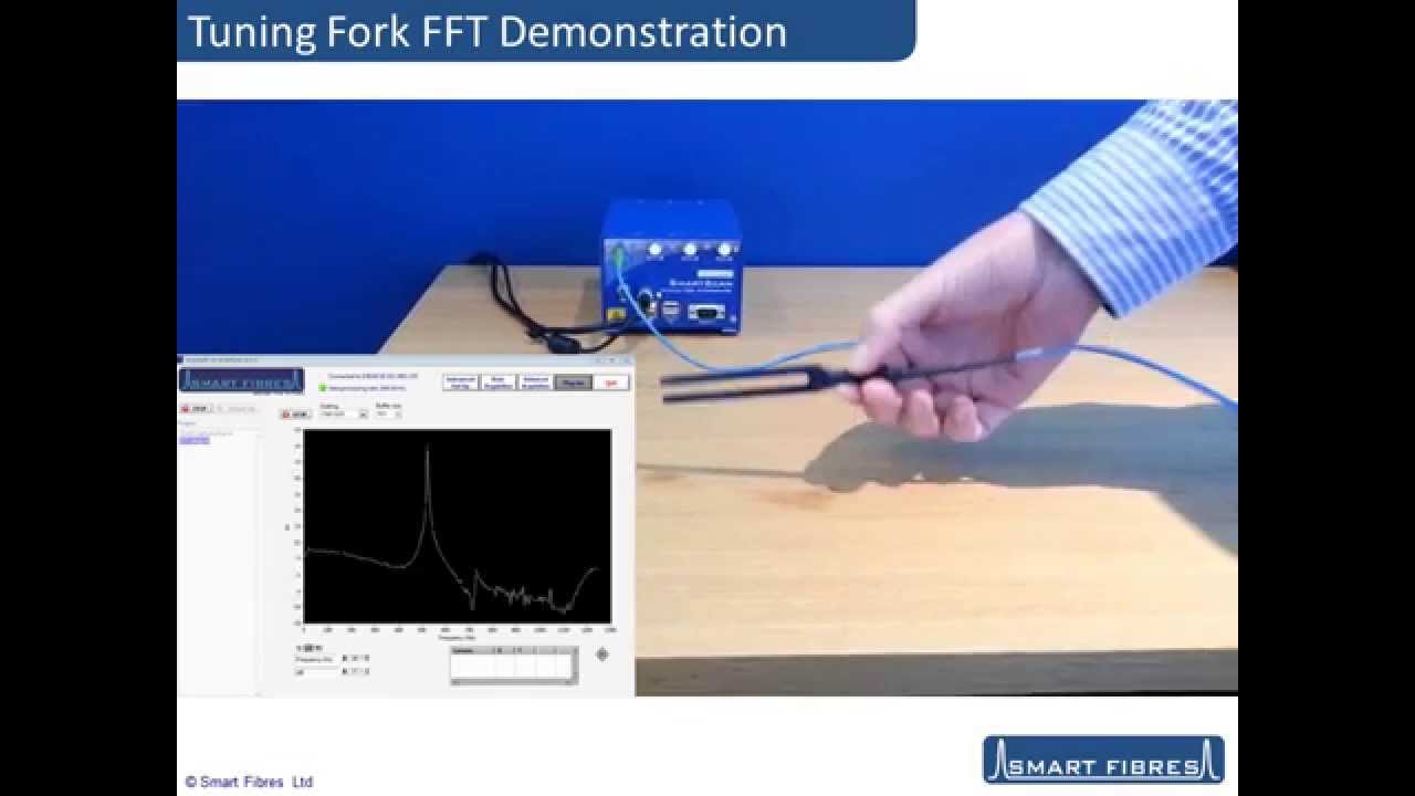 Tuning Fork FFT Demonstration using SmartScan FBG Interrogator