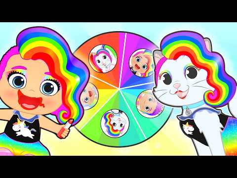 BABIES ALEX AND LILY 🌈 Rainbow Transformations of Lily and Kitten Kira!