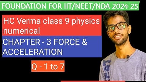 HC Verma : Class - 9 Physics Numerical | Chapter 3 Force and Acceleration Q - 1 to 7