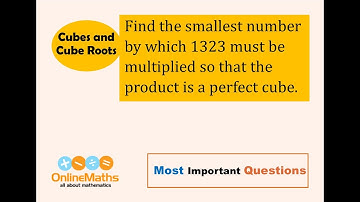 Find the smallest number by which 1323 must be multiplied so that the product is a perfect cube.