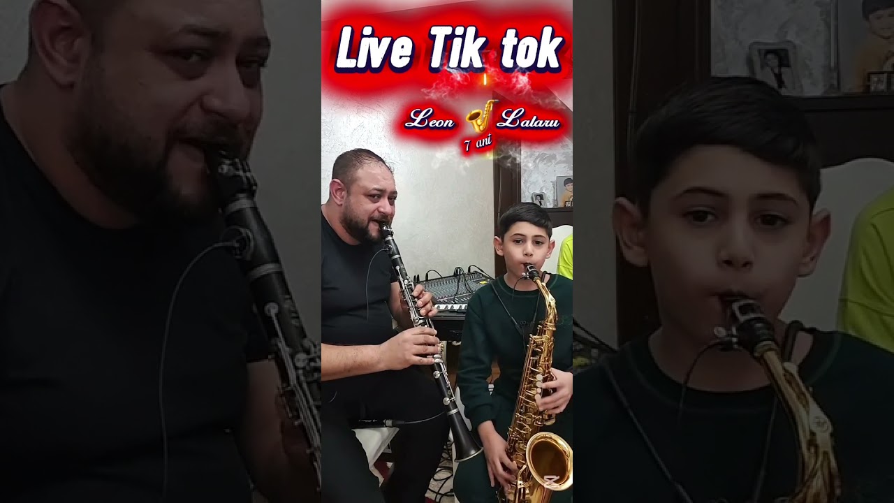 Leon Lalaru la 7 ani  cantă live pe Tik tok cu tatăl lui  Mitraliera Romaniei 2026 