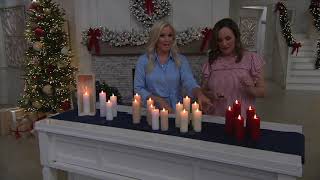 Candle Impressions S/5 Mirage Gold Slim Pillars With Remote on QVC