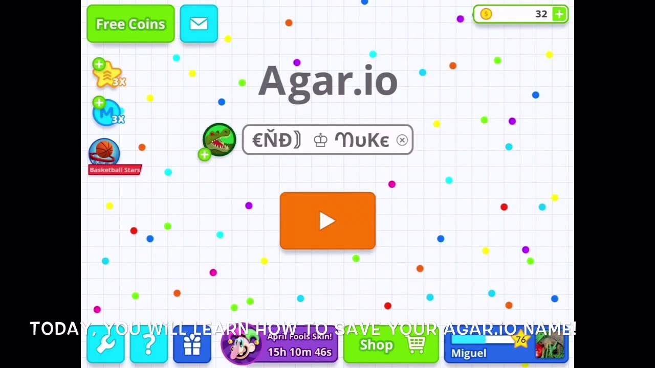 How to Save Your Agar.io Name On Mobile! EASY! YouTube