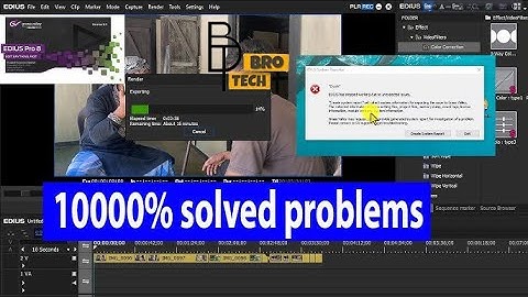 EDIUS Crash Problem Solved