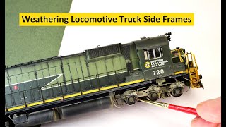Custom Locomotive Series | Painting & Weathering Locomotive Truck Side Frames # 4 |  Boomer Diorama
