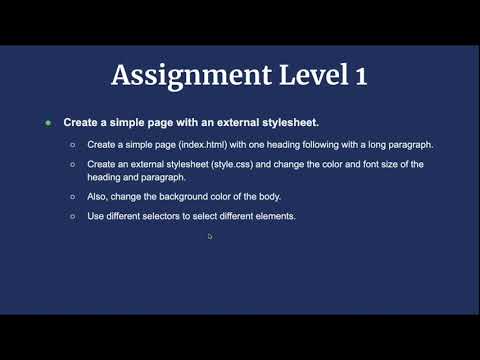 HTML & CSS Assignment: Build a Page with an External Stylesheet