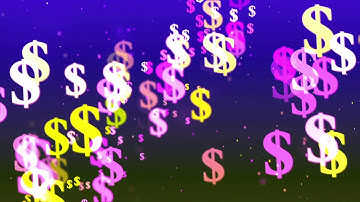 Two-hour relaxing screensaver with Abstract Background with nice flying dollar