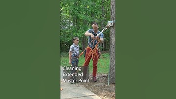 Cleaning an Extended Masterpoint #climbing #rockclimbing #knot