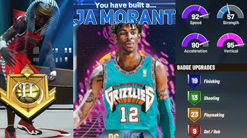 JA MORANT NBA2K20 BUILD w/ 64 BADGES *DEMI GOD*