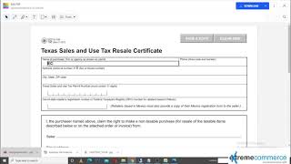 How To Fill Resale Certificate