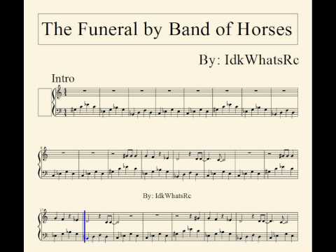 PRINTABLE The Funeral by Band of Horses Music Sheet -Piano Cover- - YouTube