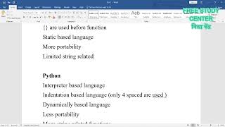 java vs python and basic difference between the both