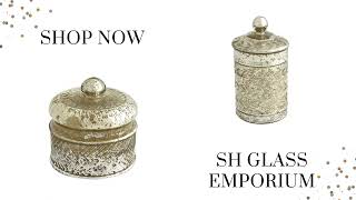 Vintage Radiance Mercury Glass Jar with Lid   Timeless Elegance