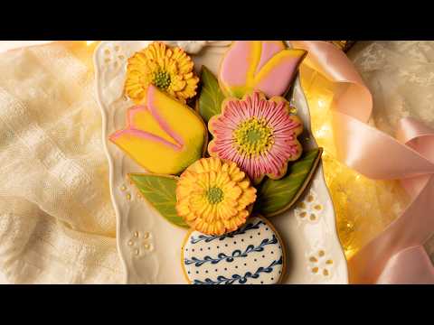 Full Tutorial Decorated Cookie Bouquet for Mother's Day