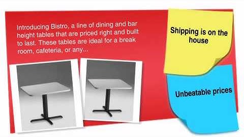 Bistro Series: 30 Square Table (Dining or Bar Height) - ofconcepts.com