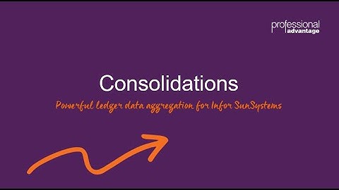 Consolidations for Infor SunSystems