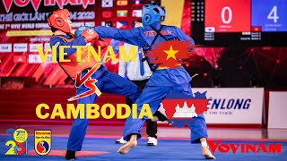 combat vovinam " vietnam" VS "cambodia " -66 kg  WVVF - World Vovinam Championships Vietnam 2023