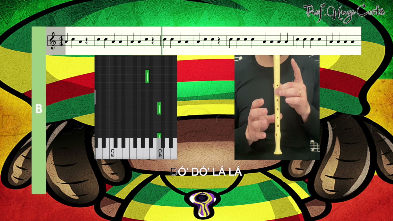 No Woman No Cry - Karaoke flauta de bisel (Doce) e voz