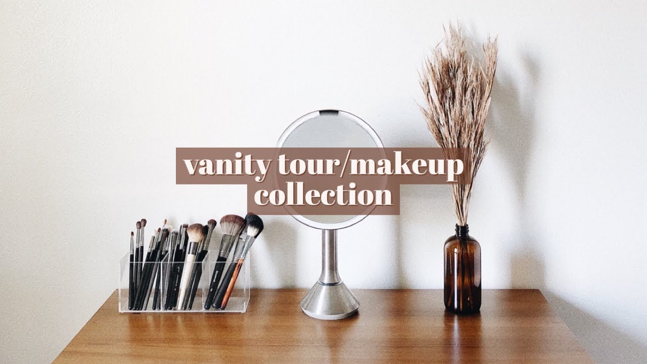 MID CENTURY VANITY TOUR & MAKEUP COLLECTION (MINIMALIST)