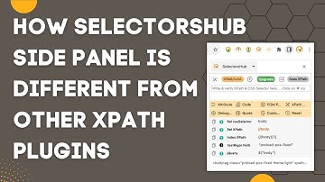 How SelectorsHub SidePanel Feature is different from Other XPath Plugin?