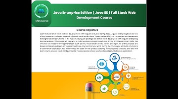 Java Enterprise Edition ( Java EE ) Full Stack Web Development Course