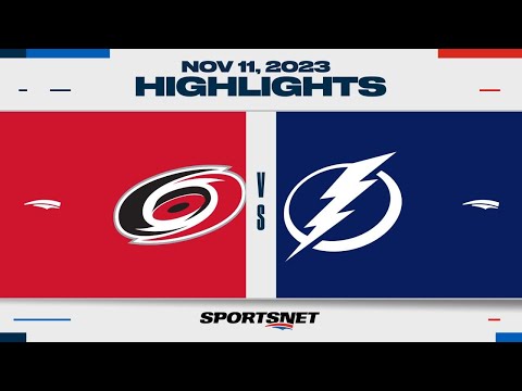 NHL Highlights | Hurricanes vs. Lightning - November 11, 2023