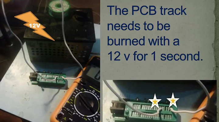 PICKIT 3.  Adapter Universal Programmer, modification of the PCB  for PIC16F628A