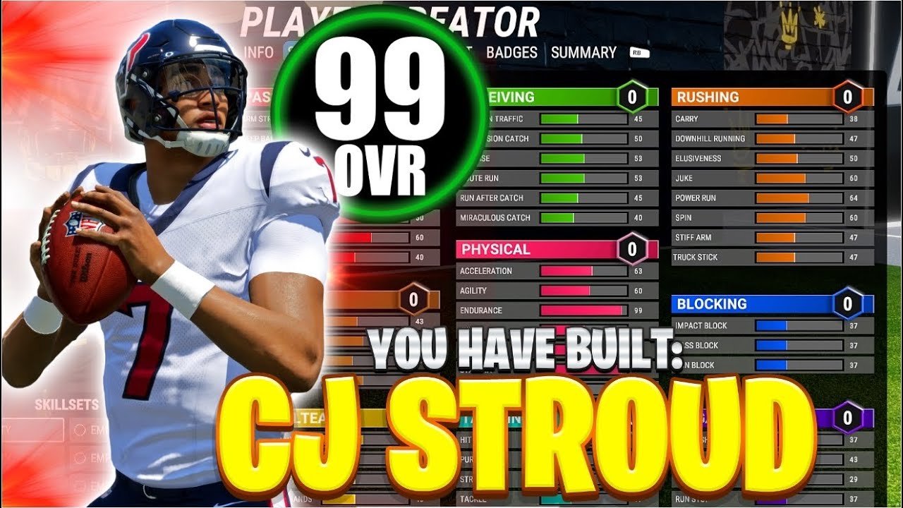 *BEST* CJ STROUD BUILD! PURE DIMER/KICKER! OMG! ESG FOOTBALL 24 - YouTube