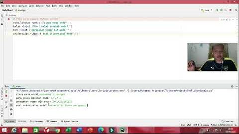 Tutorial Buat Program Inputan sederhana Python Di Pycharm