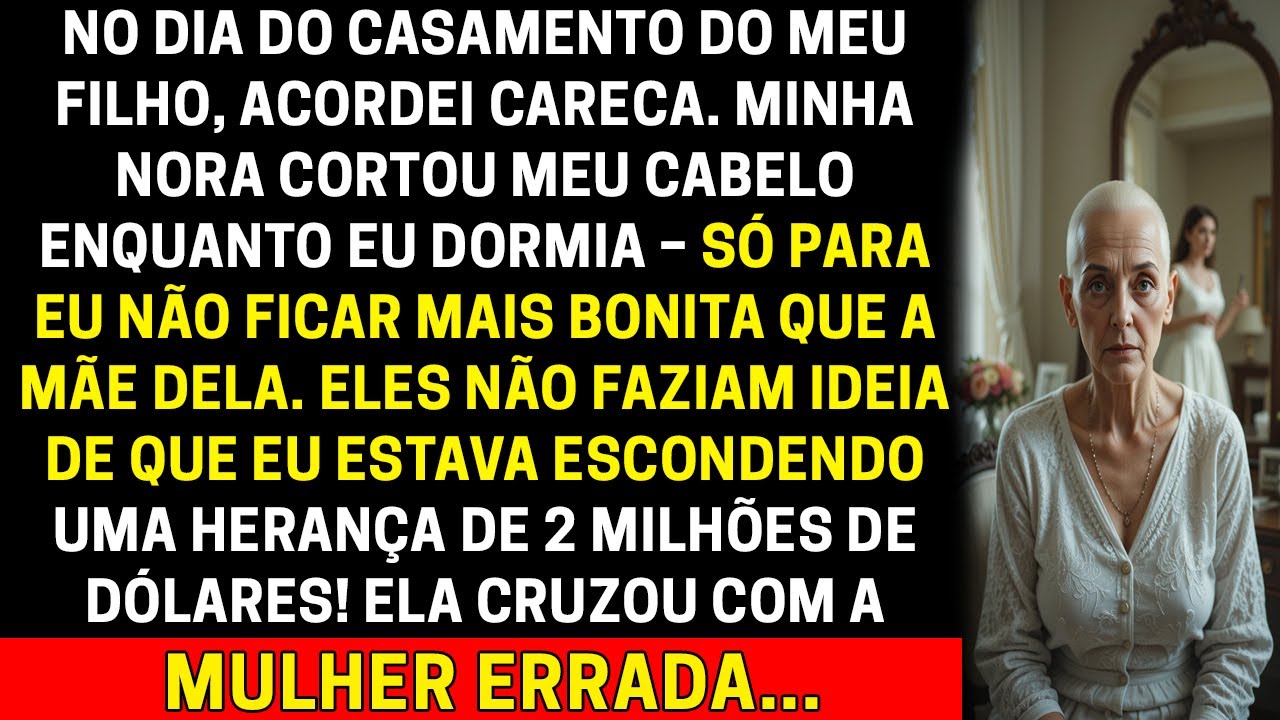 No dia do casamento do meu filho, acordei careca. Minha nora cortou meu cabelo enquanto eu dormia...