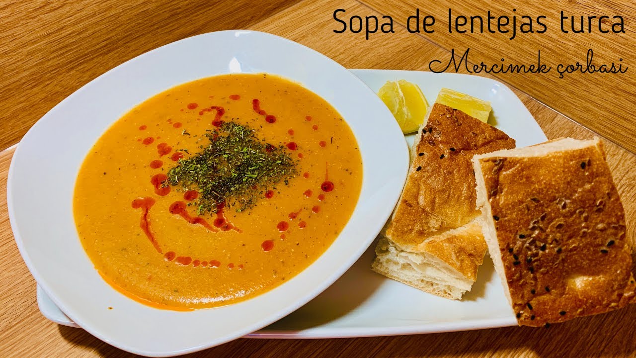 Sopa de lentejas turca (Mercimek çorbasi) receta fácil ,PERUANA en ALEMANIA