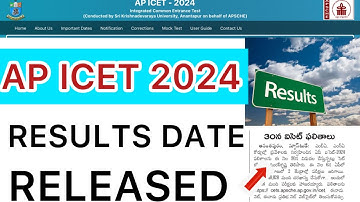 AP ICET 2024 RESULTS DATE RELEASED | ICET RESULTS  AVAILABLE DATE  2024