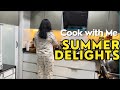 Cook with me summer delights  chocolate icecream saunf sharbat cocomilkshake chutney sabzi