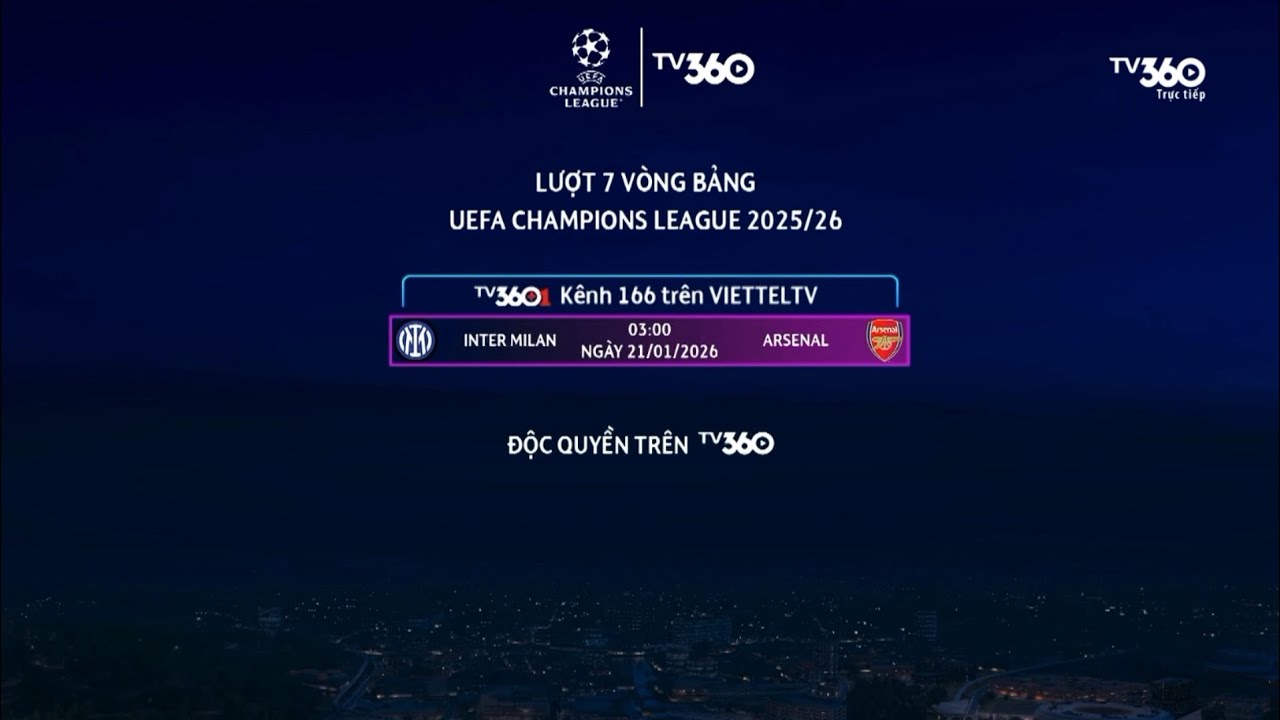 TV360+1 (UEFA CHAMPIONS LEAGUE 2025/2026) | INTER MILAN VS ARSENAL (