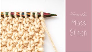 How to Knit Moss Stitch | Easy Knit & Purl Pattern for Beginners | Knitting Tutorial