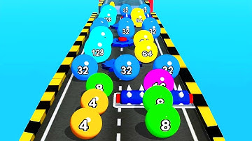 Crazy Ball Run 2048 -  Ball Merge Endless Gameplay Part 3 android, ios